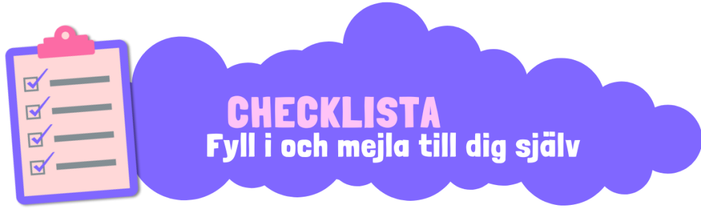 checklista nanny